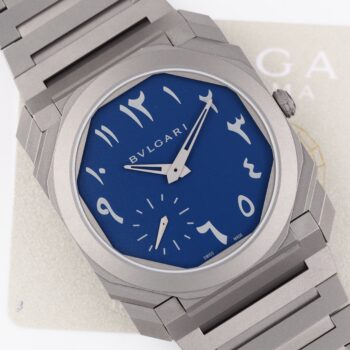Bulgari Octo Finissimo Blue Arabic Dial 103301 New 99%