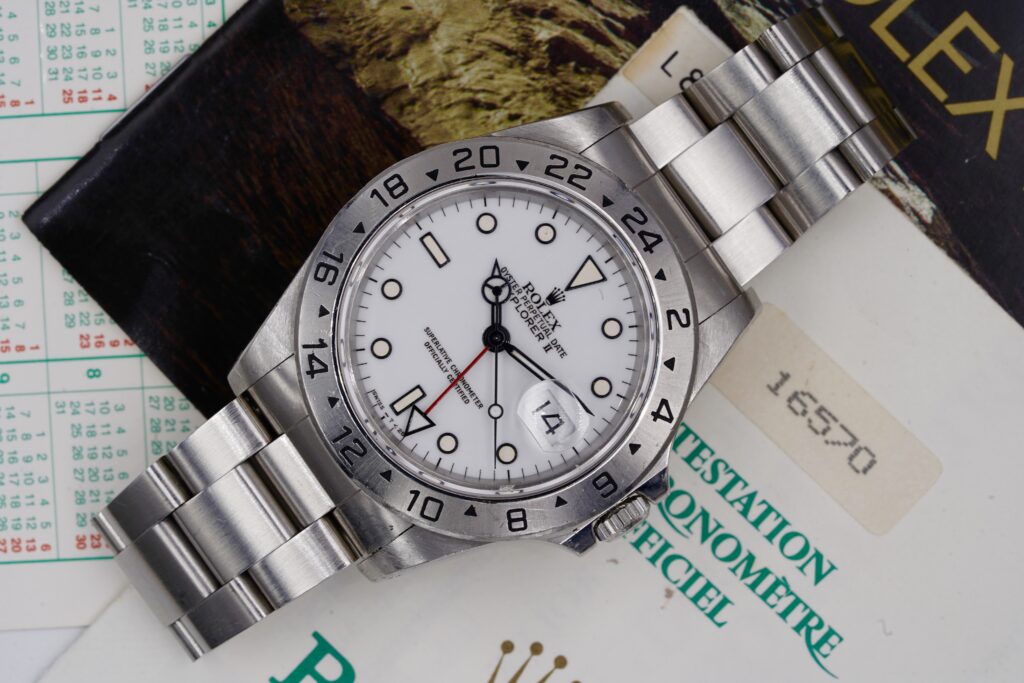 Rolex Explorer II 16570 "Chicchi di Mais" - Porcelain Dial - Full Set ...