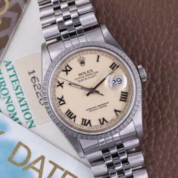 Rolex Datejust 16220 Cream Dial Full Set