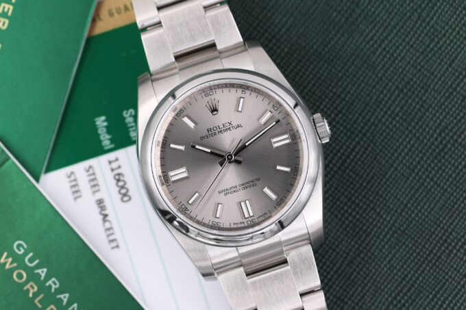 Rolex Oyster Perpetual 36 mm 116000 Dark Grey Dial Like New