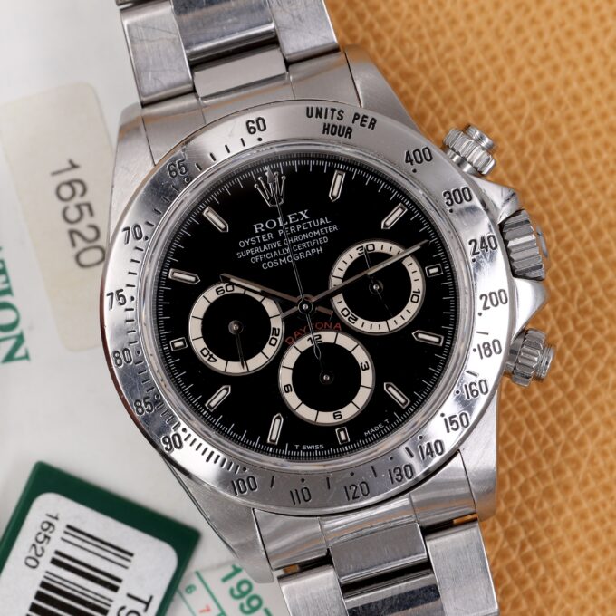 Rolex Daytona 16520 Full Set Unpolished Black Dial T Series