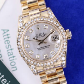 Rolex Lady-Datejust 179158 MOP Diamond Dial Full Set Unpolished