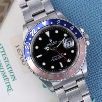 Rolex GMT-Master 16700 Pepsi Faded Bezel Full Set Unpolished