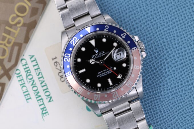 Rolex GMT-Master 16700 Pepsi Faded Bezel Full Set Unpolished