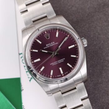 Rolex Air King 114200 Red Grape Dial Full Set Excellent Condition 2017