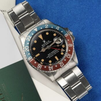 Rolex GMT-Master 1675 Long E Unpolished Pepsi Faded 1969 Rolex Service
