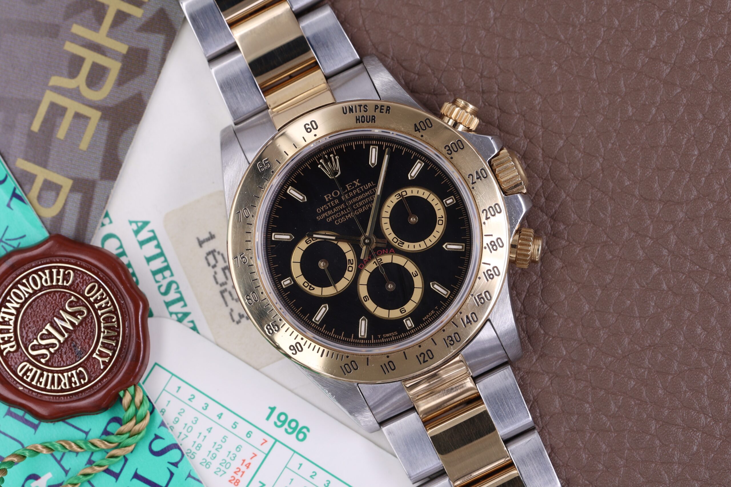 Rolex Daytona 16523 Black Dial Full Set 1996 Rolex Daytona 16523 Black Dial Full Set 1996
