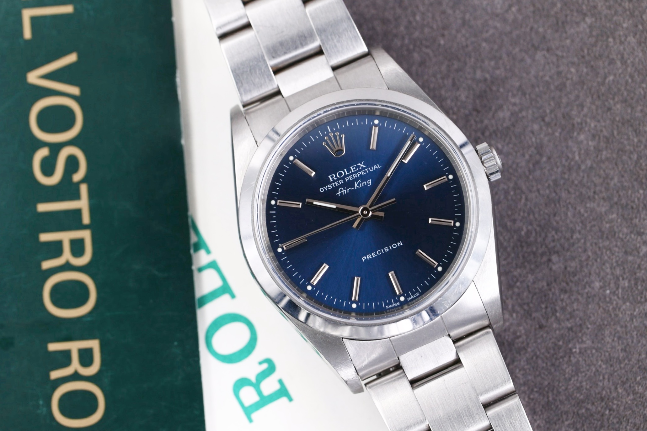 Rolex Air-King ref. 14000M Blue Dial Full Set Unpolished Rolex Air-King ref. 14000M Blue Dial Full Set Unpolished