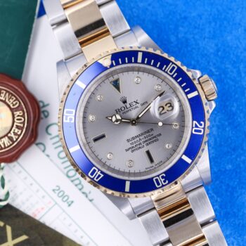 Rolex Submariner Date 16613 Serti Sultan Diamond Dial Full Set 2004