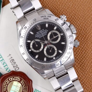 Rolex Daytona 116520 P Serial 2001 Full Set Black Dial First Series