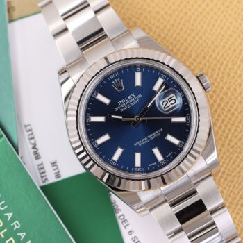 Rolex Datejust II 116334 Full Set Blue Dial Like New with Stickers