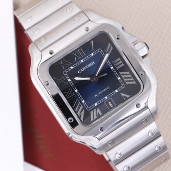 Cartier Santos WSSA0013 Blue Dial Full Set 2019