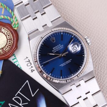 Rolex Datejust Oysterquartz 17014 NOS with Stickers Blue Dial NEW 2001
