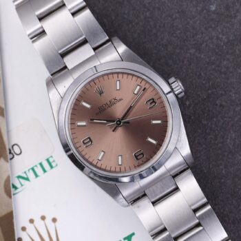 Rolex Oyster Perpetual 67480 Salmon Dial Box & Paper