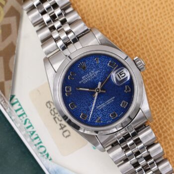 Rolex Datejust 68240 Jubilee Blue Computer Dial Full Set