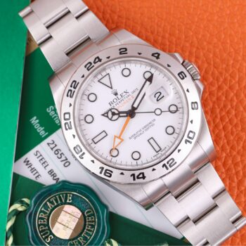 Rolex Explorer II 216570 White Dial Full Set 2016