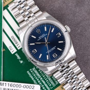 Rolex Oyster Perpetual 36 116000 Jubilee Blue Dial Full Set 2009