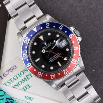 Rolex GMT-Master 16750 Full Set Nice Patina Excellent Condition 1986