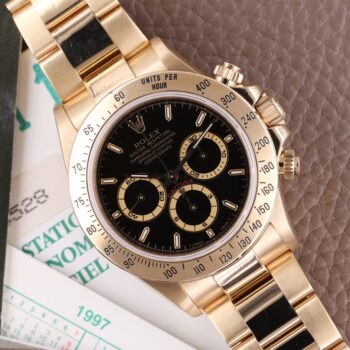 Rolex Daytona Zenith 16528 Black Dial Full Set Excellent Condition 1996