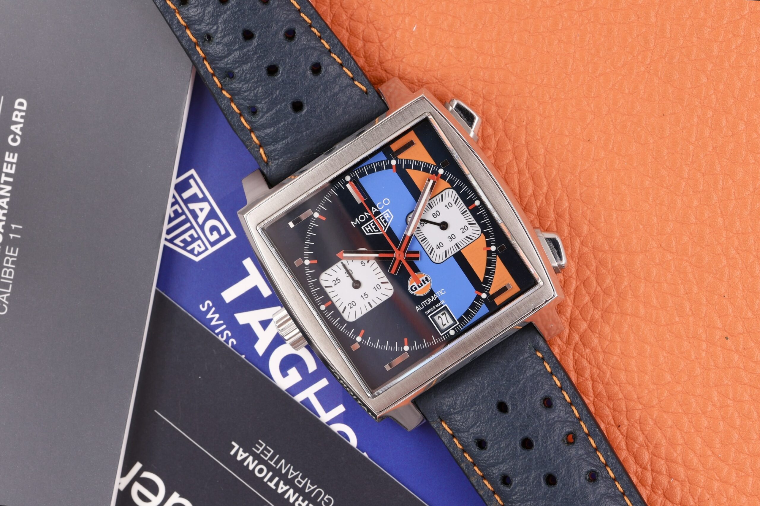 TAG Heuer Monaco Gulf CAW211R.FC6401 Full Set 2019 TAG Heuer Monaco Gulf CAW211R.FC6401 Full Set 2019