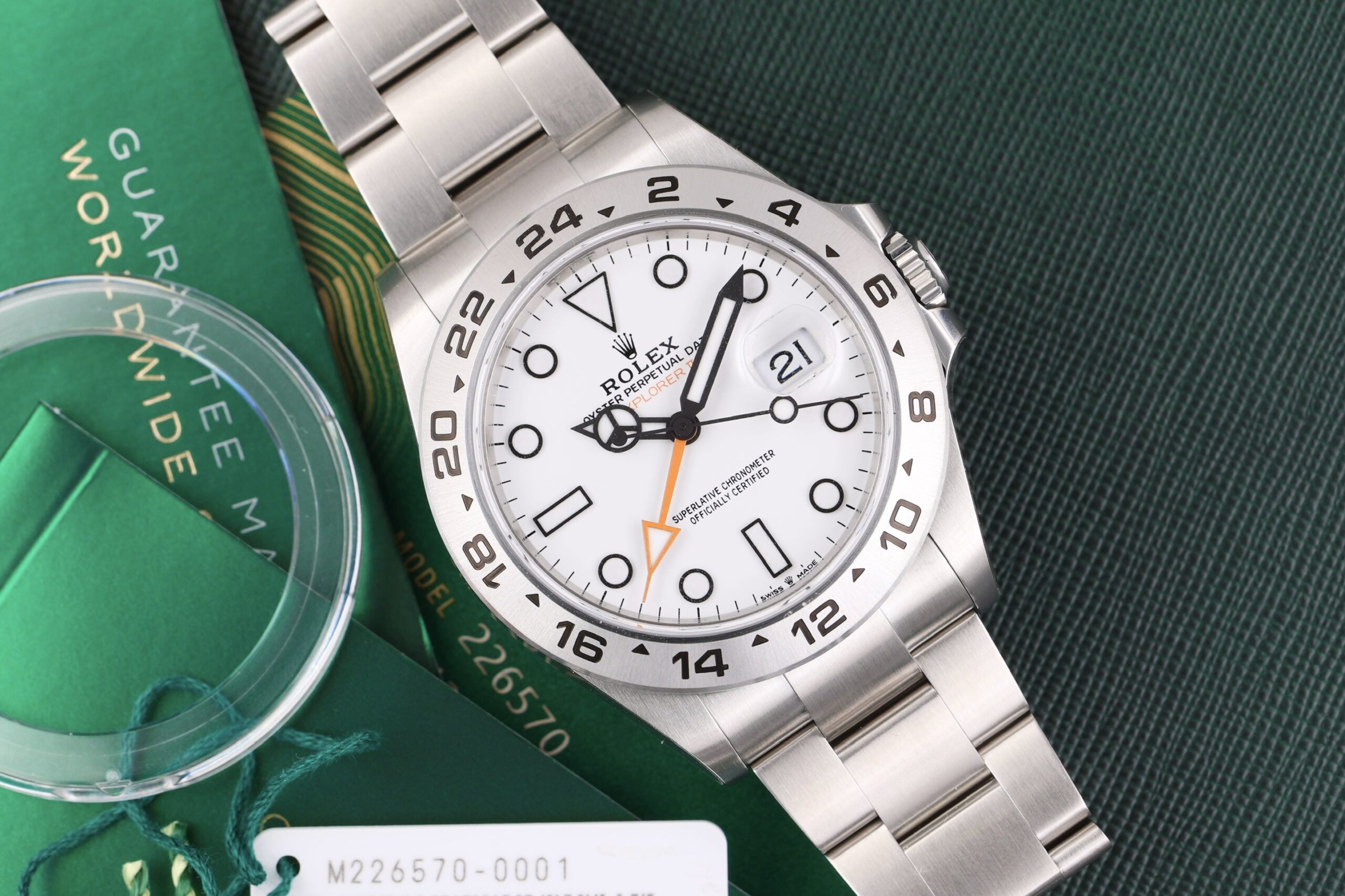 Rolex Explorer II 226570 White Dial NEW Full Stickers 2023 Rolex Explorer II 226570 White Dial NEW Full Stickers 2023