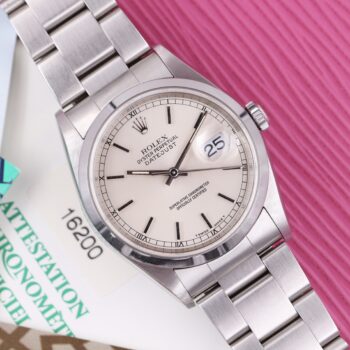 Rolex Datejust 16200 Silver Dial Full Set Unpolished 1998