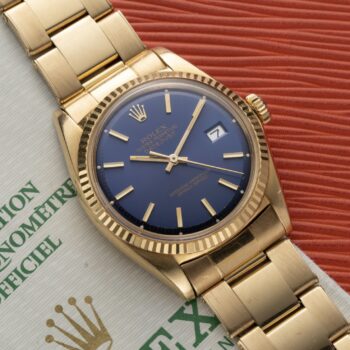 Rolex Datejust 1601 Blue Dial Original Paper 1971