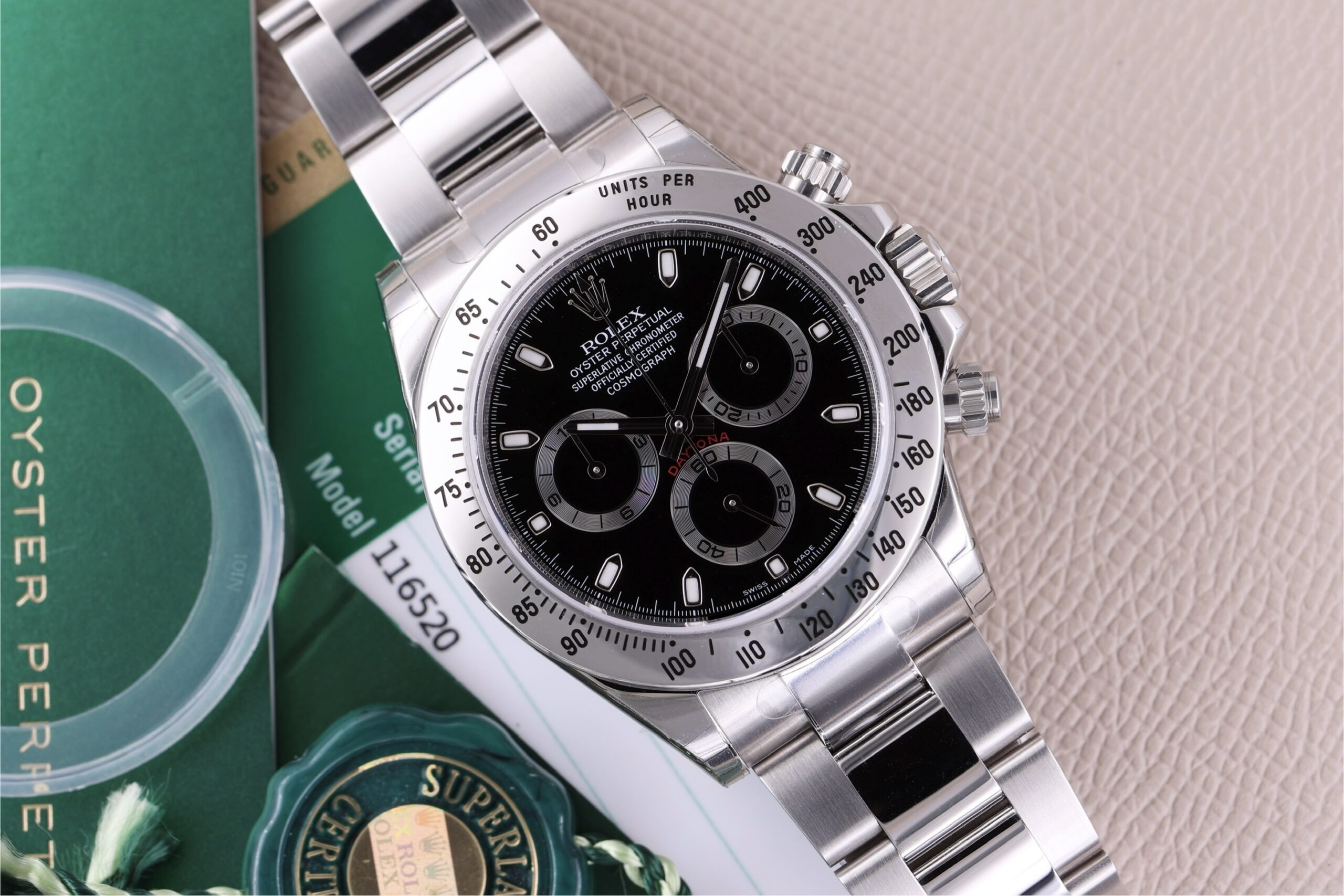 Rolex Daytona 116520 NOS Black Dial NEW 2015 Full Stickers Rolex Daytona 116520 NOS Black Dial NEW 2015 Full Stickers