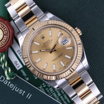 Rolex Datejust II 116333 Champagne Dial Full Set 2010