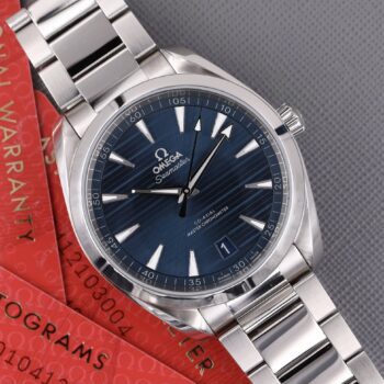 Omega Acqua Terra Blue Dial 220.10.41.21.03.004 Full Set 2021