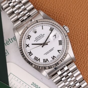 Rolex Datejust 16234 Jubilee White Dial Full Set 2004