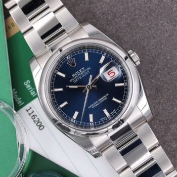Rolex Datejust 116200 Blue Dial Full Set 2016