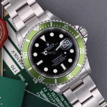 Rolex Submariner 16610LV Kermit Olive Green Bezel Full Set 2008